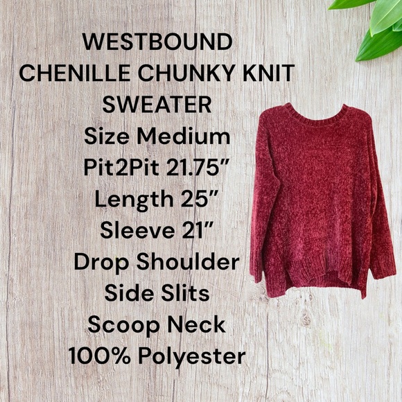 SALE | WESTBOUND Oversized Chenille Chunky Knit Pullover Sweater - Picture 2 of 7